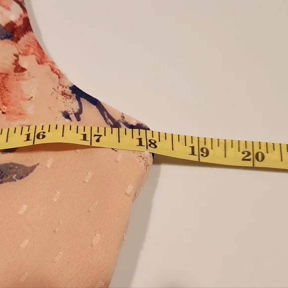 Eliza J Pink Floral Wrap Dress Sz 14 - Picture 8 of 10